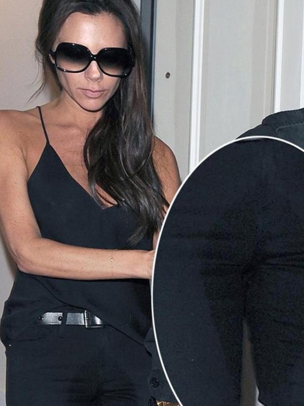 Ternyata celana istri dari David Beckham ini ketumpahan air saat sedang asyik berpesta. (via Eonline.com)