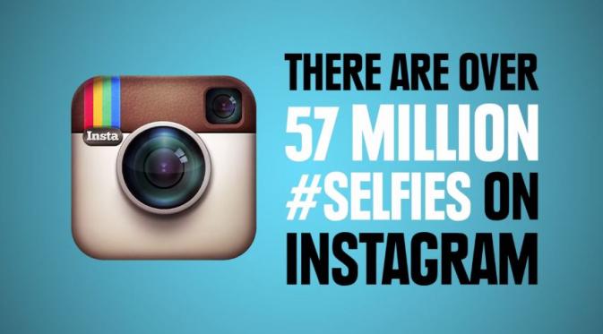Hestek #Selfie mengumpulkan 57 juta lebih. Kendal Jenner tercatat sebagai artis yang sering selfie. (Via: youtube.com)