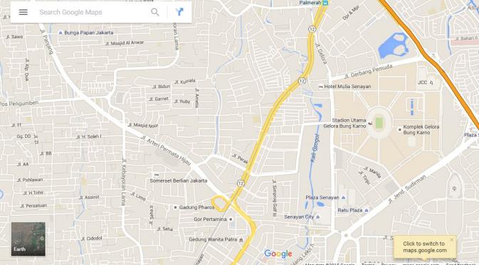 Arah jalan di google maps. | via: google.co.id