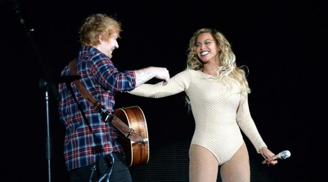 Ed Sheeran & Beyonce (foto: mashable.com)