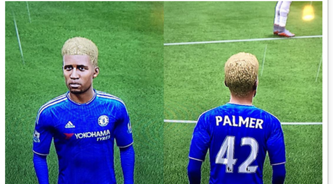 SEMPROT - Gelandang muda Chelsea, Kasey Palmer, menyemprot pengembang gim FIFA 16 karena membuat wajahnya terlihat tak tampan. (Metro)