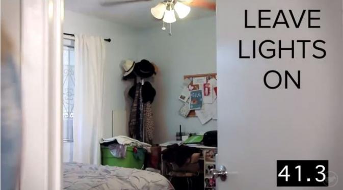 Meninggalkan lampu di kamar menyala | via: youtube.com