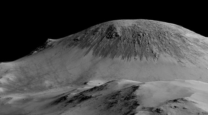 Melihat Lebih Dekat Potret Air yang NASA Temukan di Mars. | via: Mars Reconnaissance orbiter/University of Arizona/JPL/NASA
