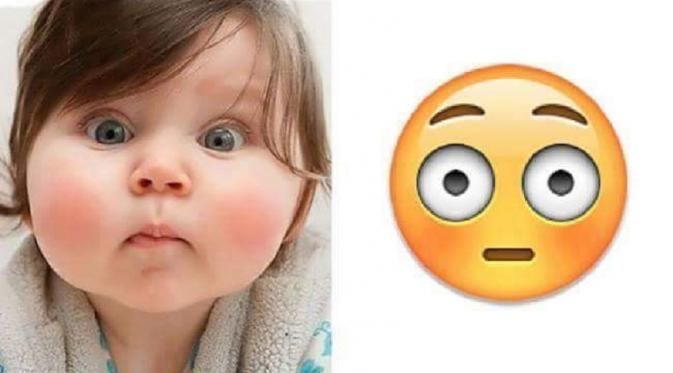 Ekspresi lucu bayi ini mirip emoticon (Foto: Facebook/Architecture & Design)