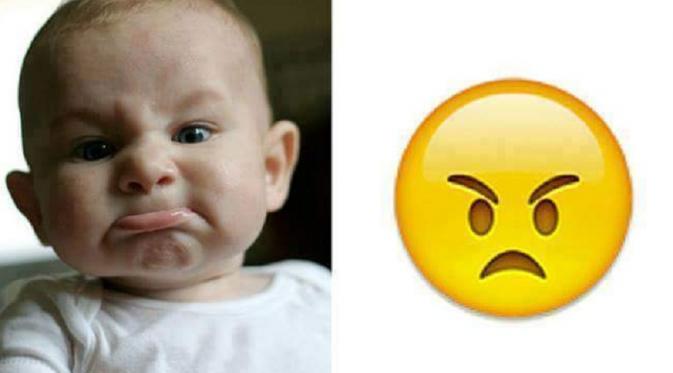 Ekspresi lucu bayi ini mirip emoticon (Foto: Facebook/Architecture & Design)