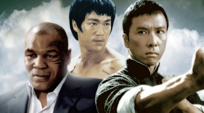 Donnie Yen berakting dengan mantan petinju Mike Tyson dan mendiang Bruce Lee di film Ip Man 3. (ignimgs.com)