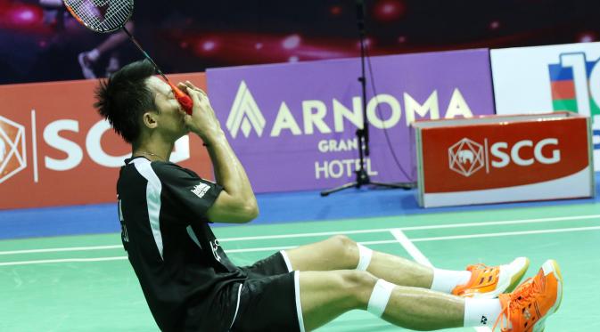Tunggal putra Indonesia Ihsan Maulana Mustofa akan menghadapi pemain Korea, Lee Hyun Il, di final Thailand Open Grand Prix Gold 2015, Minggu (4/10/2015). (Liputan6.com/Humas PP PBSI)