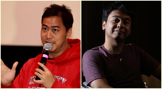 Pandji Pragiwaksono dan Raditya Dika. (Bintang.com)