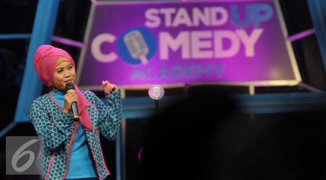 Muzdalifah Stand Up Comedy [Foto: Faisal R. Syam/Liputan6.com]