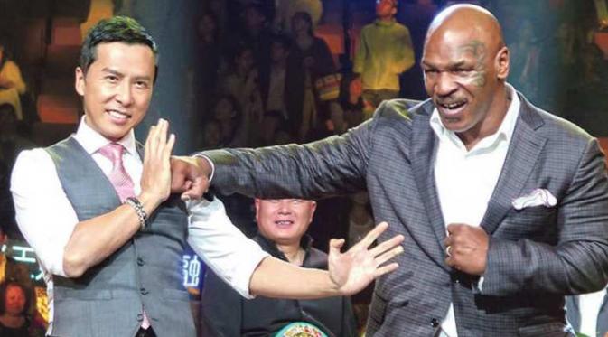 Donnie Yen dan Mike Tyson di Ip Man 3. foto: cinema.com.my