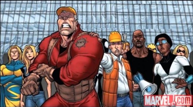 Tim Damage Control yang memperbaiki kota pasca-pertempuran superhero Marvel. (fanboysinc.com)