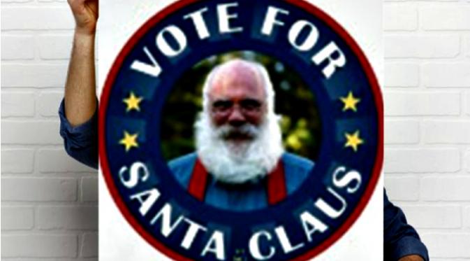 Santa Claus ini memutuskan diri untuk terjun ke dunia politik (sumber dari Facebook/santaclaus)