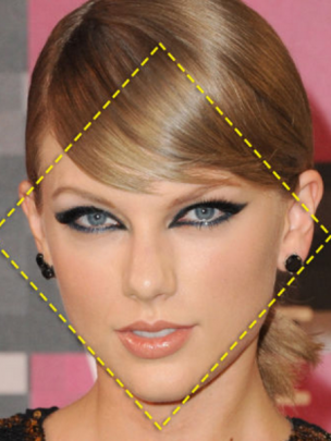 Taylor Swift dengan bentuk wajah berlian. (Foto: Good Housekeeping)
