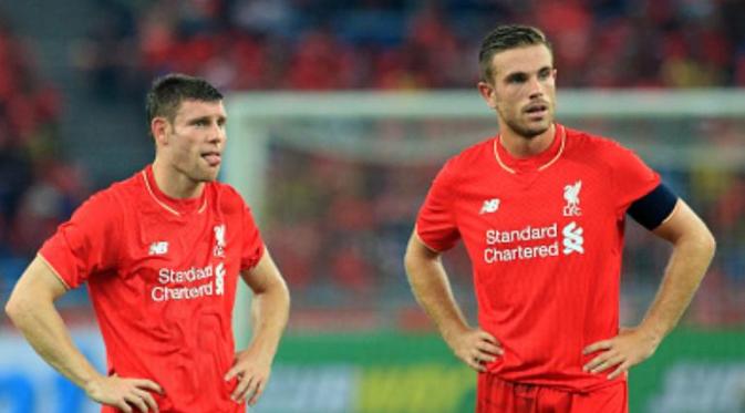 Dua gelandang Liverpool, James Milner (kiri) dan Jordan Henderson (kanan). (Liverpool)