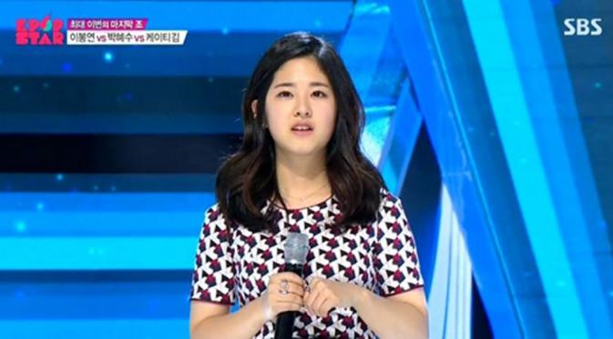 Park Hye Soo saat mengikuti kontes menyanyi `Kpopstarz 4`