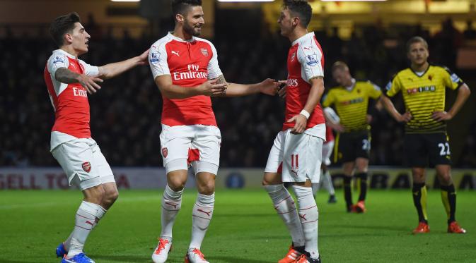 Arsenal saat berhadapan dengan Watford