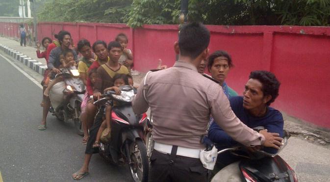 Warga Suku Anak Dalam tersesat di Pekanbaru (M Syukur/Liputan6.com)