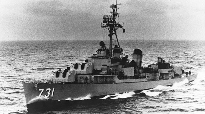 USS Maddox dalam insiden di Teluk Tonkin (Wikipedia/Public Domain)