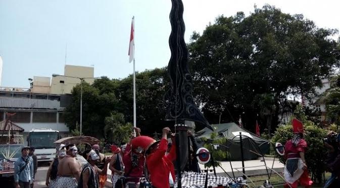 Karnaval budaya dalam rangka Keris Summit 2015 di Yogyakarta (Fathi Mahmud/Liputan6.com)
