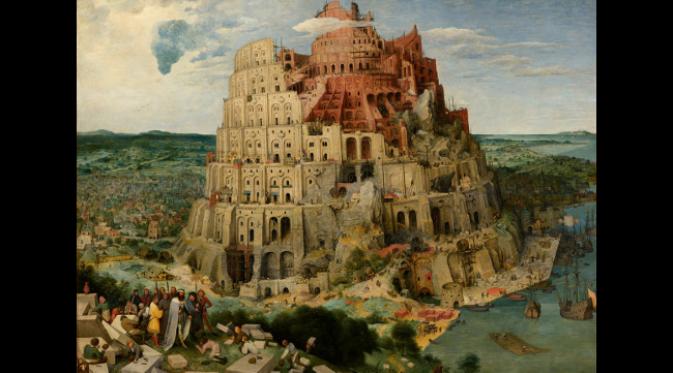 Lukisan Kota Babel. (foto: Wikipedia Commons)