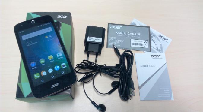Acer Liquid Z320 dijual dengan harga satu jutaan dengan pilihan warna Black & White, cocok untuk aktivitas ibu dan anak.