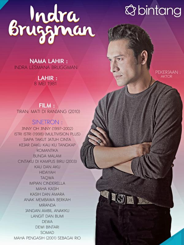 Celeb Bio Indra Bruggman (Fotografer: Fathan Rangkuti/Nurwahyunan, Desain: Muhammad Iqbal Nurfajri/Bintang.com)