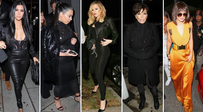 Kourtney Kardashian, Kim Kardashian, Khloe Kardashian, Kris Jenner, dan Kylie Jenner (via dailymail.co.uk)