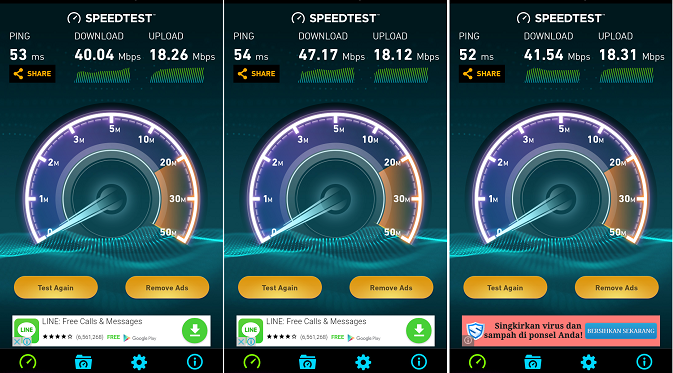 Hasil pengujian kecepatan 4G Telkomsel di Batam. Liputan6.com/Mochamad Wahyu Hidayat