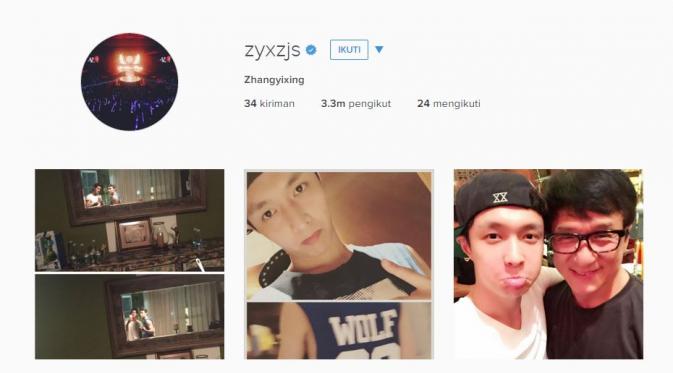 Lay EXO dengan 3,3 juta pengikut (via instagram.com/zyxzjs/)