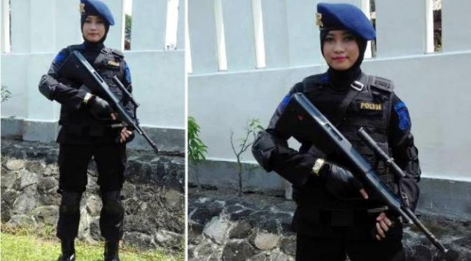 Bripda Adri, sniper cantik dari Indonesia | Via: kaskus.co.id