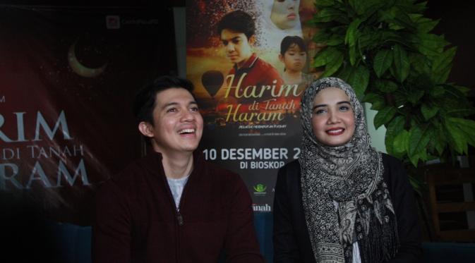 Irwansyah dan Zaskia Sungkar, pemain film Harim di Tanah Haram, (foto: Hernowo Anggie/Liputan6.com)
