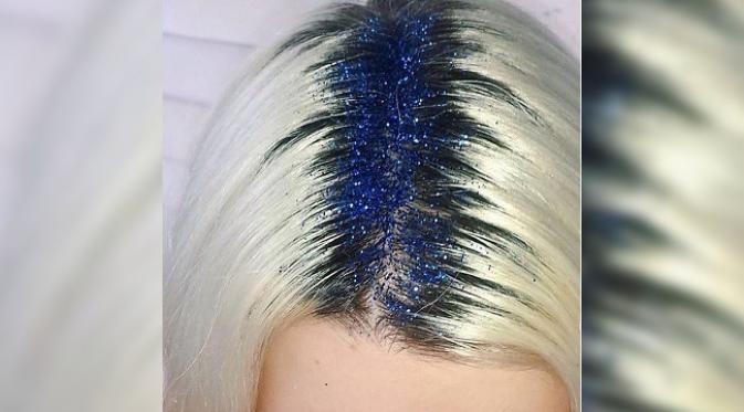 Ingat, perlu banyak waktu untuk membersihkan glitter dari rambut. (foto: Instagram/thecrafttomlinson)