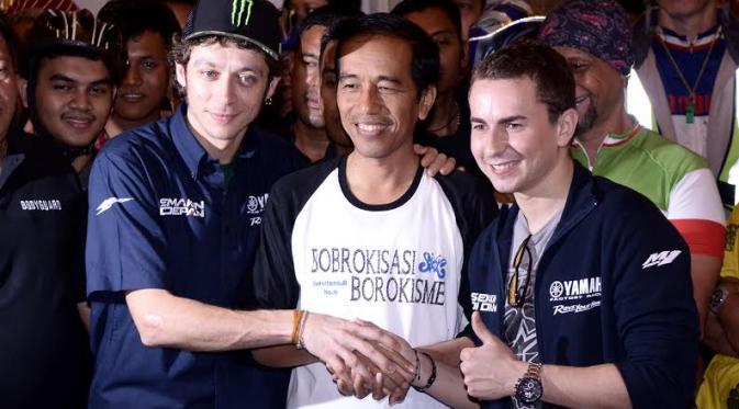 Presiden Jokowi pernah kalahkan Rossi dalam balapan | Via: kaskus.co.id