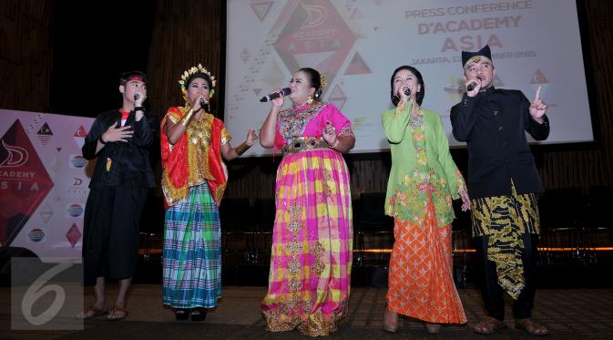 Para Peserta D'Academy Asia asal Indonesia saat melakukan sesi pemotretam di Jakarta, (13/11/2015). (Liputan6.com/Gempur M Surya)