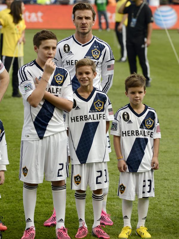 David Beckham dan 3 putranya di tahun 2012 (Bintang/EPA)