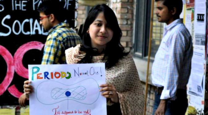 Inilah protes melawan patriarki dan praktik diskriminasi gender yang marak dalam masyarakat India.(Sumber BBC)