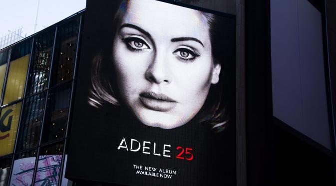 Album baru Adele, 25 laris manis di Amerika Serikat. (USA Today)