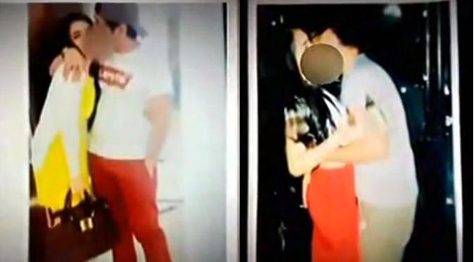 Foto dua orang yang diduga Pasha Ungu dan Angel Karamoy yang berciuman. (Istimewa)