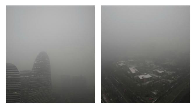 Polusi udara di Beijing telah melampaui batas ambang aman. (Sumber NetEase via Shanghaiist.com)