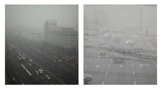 Polusi udara di Beijing telah melampaui batas ambang aman. (Sumber NetEase via Shanghaiist.com)