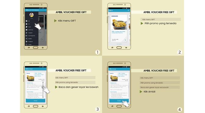 Aplikasi Galaxy Gift Indonesia menawarkan hadiah voucher belanja hingga motor Honda Beat