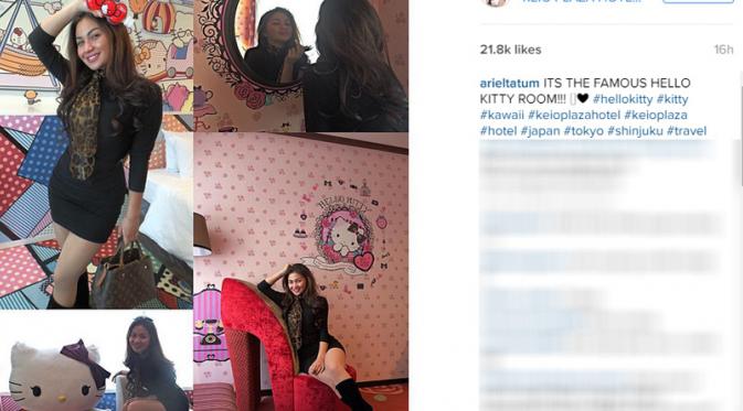 Ariel Tatum datangi Hello Kitty (Instagram)