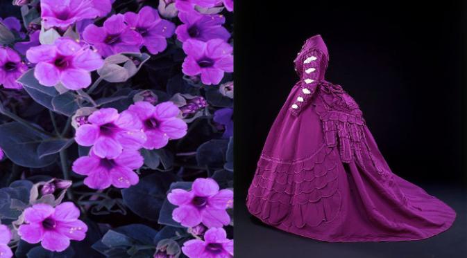 Warna ungu yang menjadi warna penting di industri fesyen Abad ke-19. (foto: Tumblr/OMGThatDress)