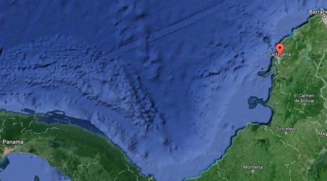 Kapal kuno San Jose ditemukan di perairan Cartagena, Kolombia (Google Maps)