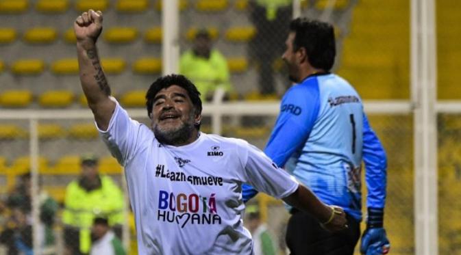 Legenda sepak bola Argentina, Diego Maradona. (AFP/Luis Acosta)