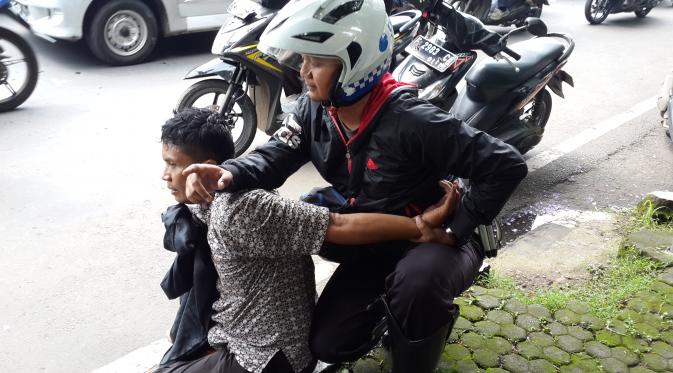 Pencopet dibekuk polisi (Liputan6.com/ Achmad Sudarno)