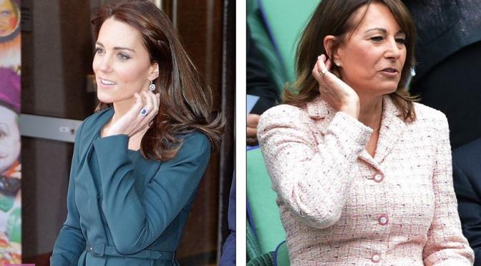 Kate Middleton dan ibunya Carole Middleton mempunyai gaya yang mirip