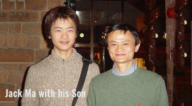 Jack Ma bersama putranya | via: successstory.com