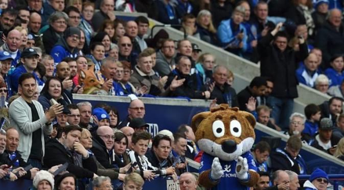 Maskot Leicester City, Filbert the Foxes. (AFP/Paul Ellis)