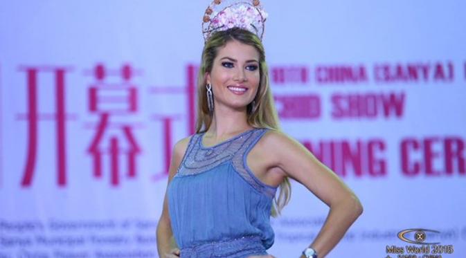 Mireia Lalaguna Royo, Miss asal Spain peraih mahkota Miss World 2015 [foto: twitter/MissWorldTime]